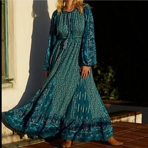 Free People Emerald Happy Feelings Small Maxi Dress